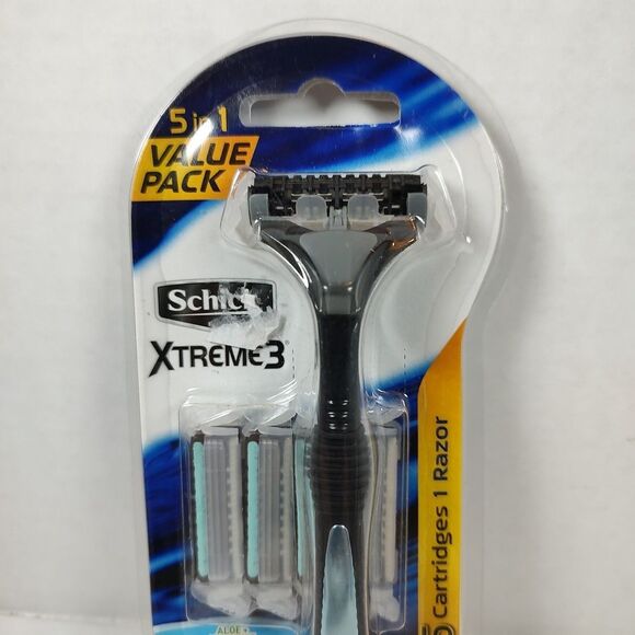 Schick Xtreme3 5 in 1 Value Pack 5 Cartridges One Razor 3 Flexible Blades Aloe + - Picture 3 of 12